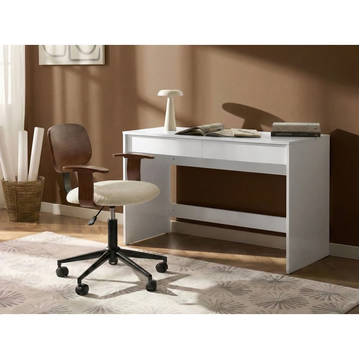 Schreibtisch RONDANE Weiß 110 cm 50 cm – Bild 3