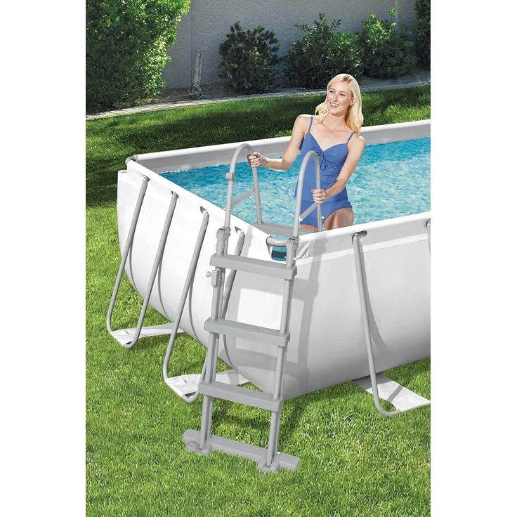Power Steel™ Frame Pool, Lichtgrau, 404 x 201 x 100 cm – Bild 12