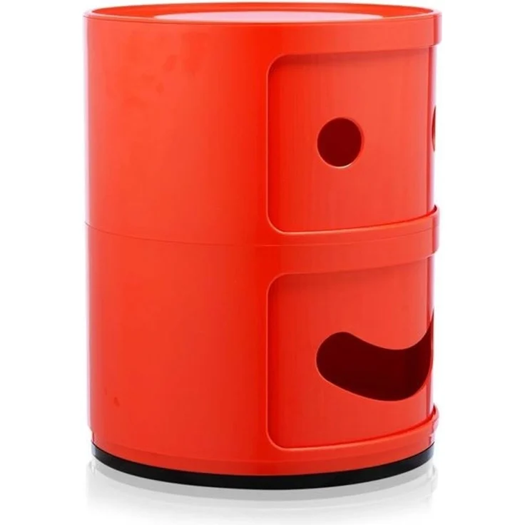 Kartell Componibili Container lächelnd, Kunststoff, Rot, 32 x 32 x 40 cm – Bild 1