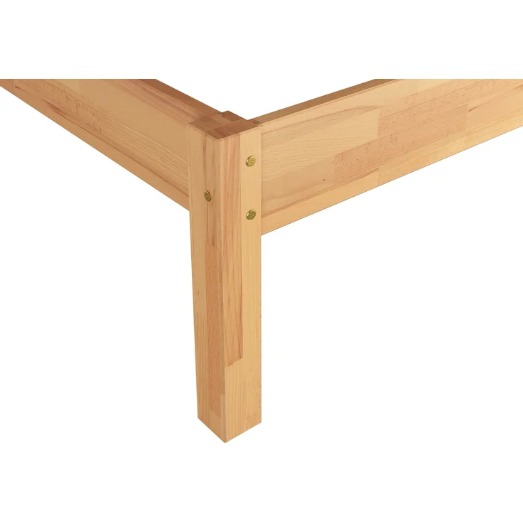 Überlanges Holzbett Massivholzbett 90x220 Buche Zubehör wählbar V-60.83-09-220Rollrost inkl. – Bild 5