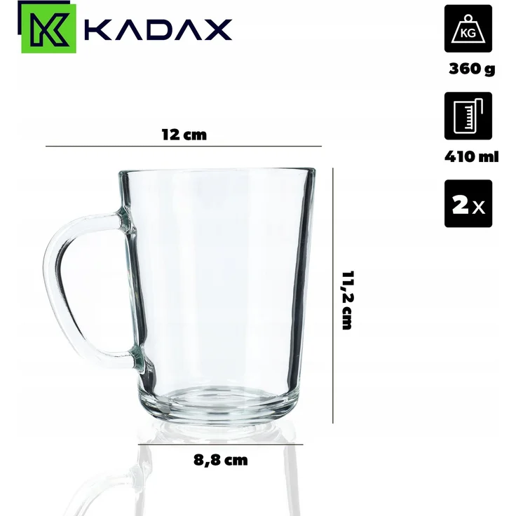 KADAX Kaffee-Tee-Gläser 410 ml 2er-Set – Bild 3