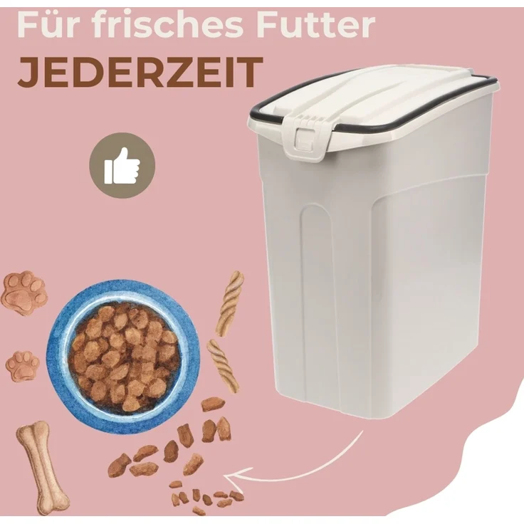 Futtertonne Luftdicht mit Deckel Futtertonne Hund Katze Hundefutter Aufbewahrung Trockenfutter Aufbewahrung Futterbox Hund Hundefutter Box 13 L – Bild 3
