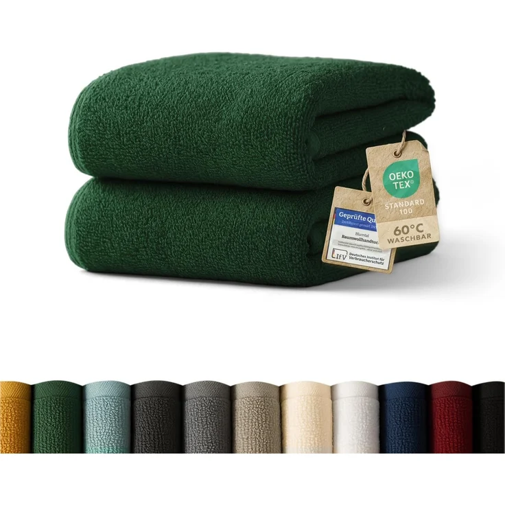 Blumtal Handtücher Premium Frottier Handtücher Set 2 teilig 100% Baumwolle, Frottee (2X (50x100 cm), 2-St), Oeko-TEX zertifiziert - Ultra saugstarkes Frottier Handtücher – Bild 1