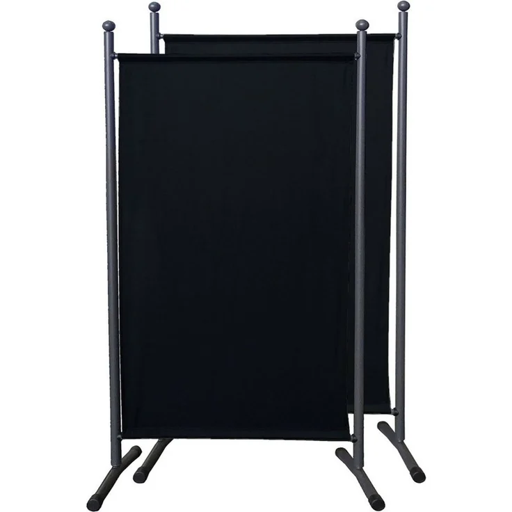 Quick Star Paravent 2 Stück Stellwand 180x78cm Schwarz (2 Stück) – Bild 1