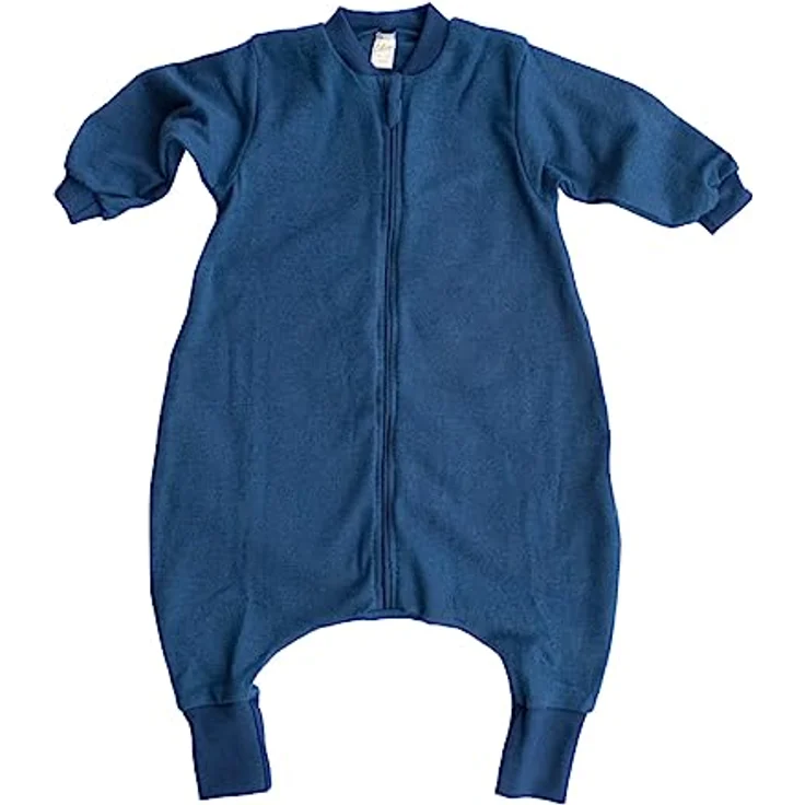 Lilano, Merino Schlafsack mit Fuß, 70% Wolle (kbT), 30% Seide, 210 g/m² (Marine, 98-104) – Bild 2