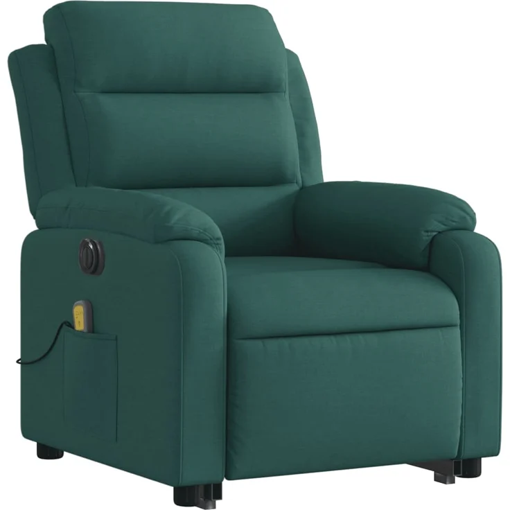 vidaXL Elektrischer Massagesessel mit Aufstehhilfe Dunkelgrün Stoff 3205022 – Bild 3