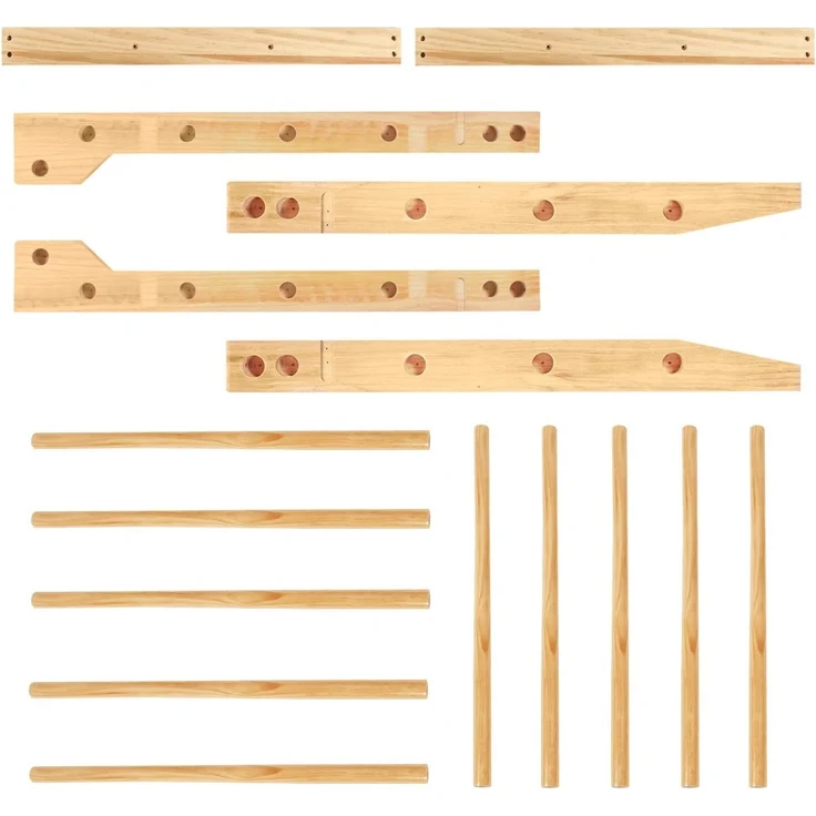 CCLIFE Kletter-Trainingsgerät Klettergerüst für kinder outdoor Sprossenwand Turnwand Holz – Bild 5