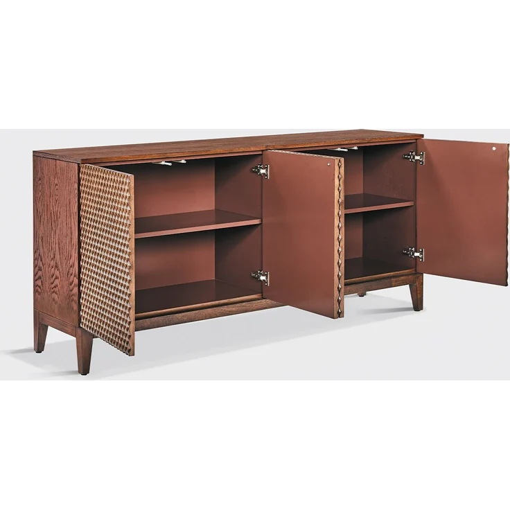 KAWOLA Sideboard COPAS 4 Türen Eiche furniert braun 85 x 40 x 180 cm – Bild 1