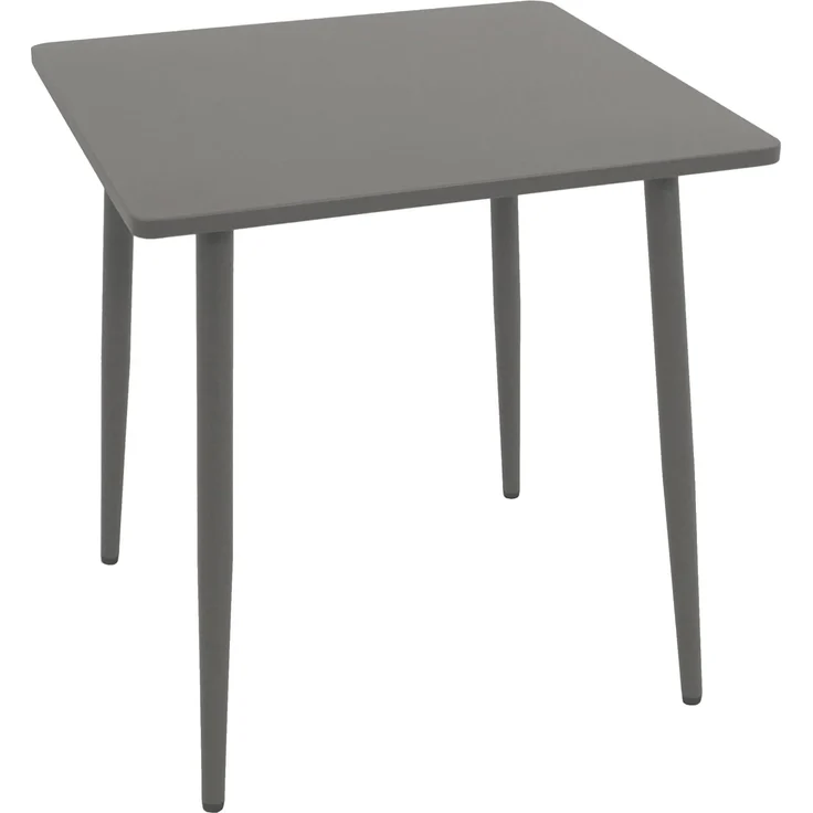 DEGAMO DENVER Bistrotisch, Stahl, grau, 70x70cm – Bild 1