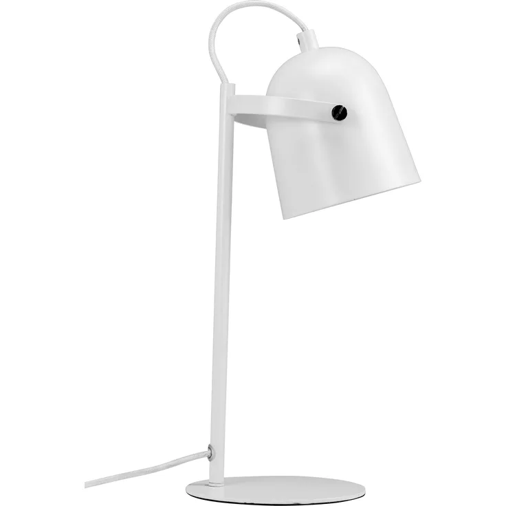 Dyberg Larsen Oslo, Tischlampe E14 in Weiß, moderne LED Leselampe für Schreibtisch oder Nachttisch