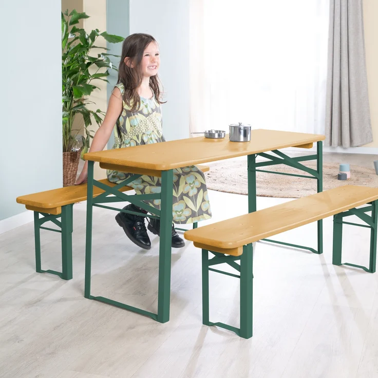 roba Party-Garnitur für Kinder aus Holz - klappbar - ab 24 Monaten - Holz - Natur – Bild 2