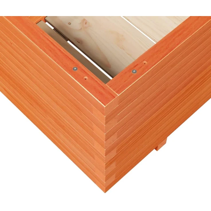 vidaXL Pflanzkübel Wachsbraun 110x60x49,5 cm Massivholz Kiefer 3282571 – Bild 7