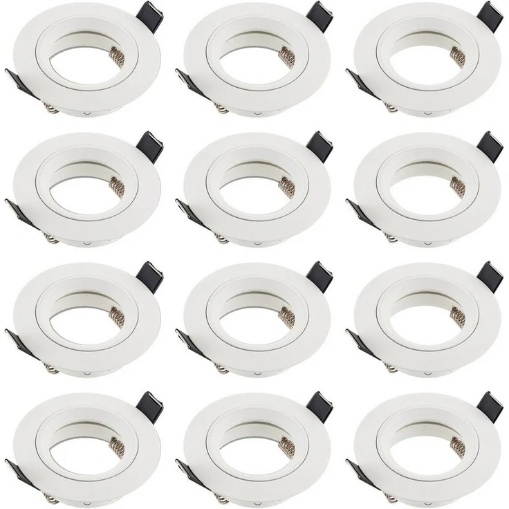 SEBSON LED Einbaustrahler Einbaustrahler inkl. GU10 Fassung, Lochdurchmesser 65mm, flach 24mm, 12er Set, inkl. GU10 Fassung (ohne Leuchtmittel), Aluminium Gehäuse – Bild 5