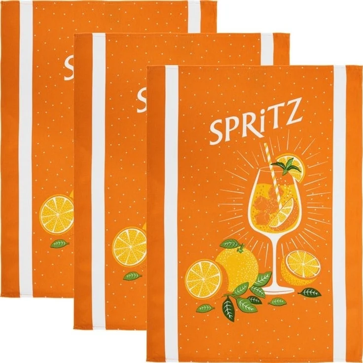 Erwin Müller Geschirrtuch Geschirrtuch 3er-Pack, Baumwolle Motiv – Bild 4