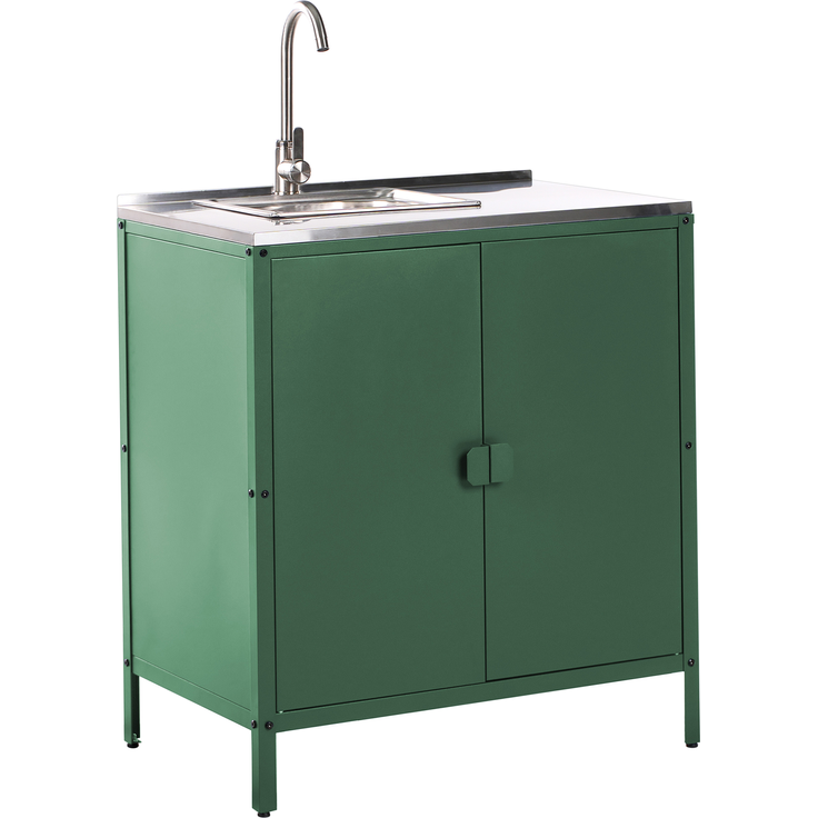 Outdoor-Küchenschrank mit Spüle VILAMA Grün