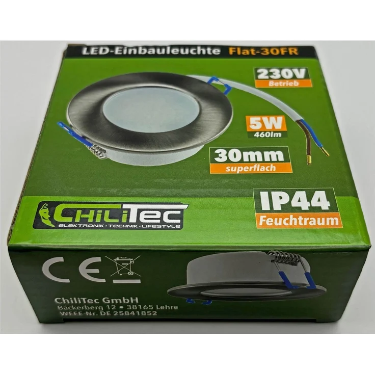 LED-Einbauleuchte "Flat-30 FR-R" 3000KØ85x30mm, 5W, 460lm, IP44, rund, poliert – Bild 10