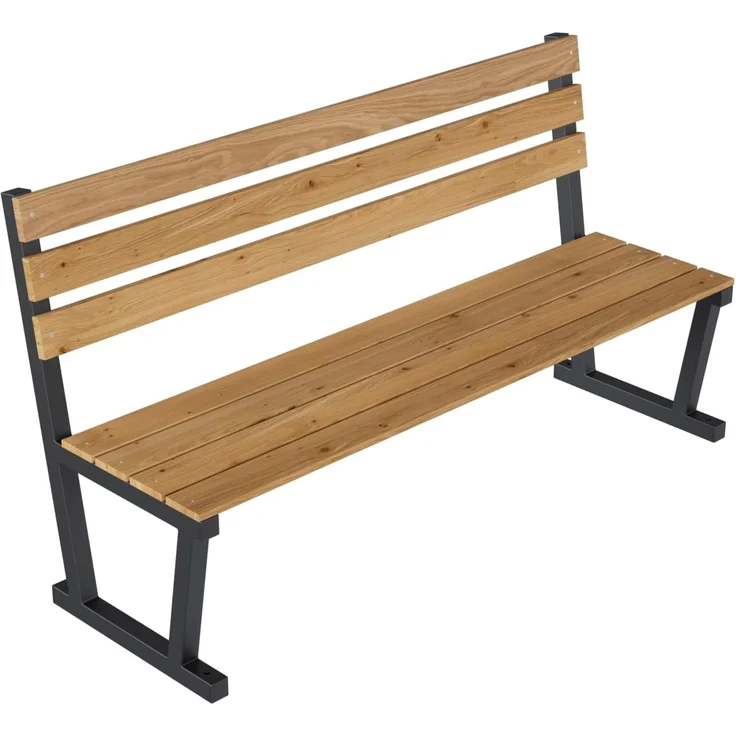 QLS Gartenbank Bankbeine BERLIN (Set 2 Stück, pulverbeschichtet), Bankgestell Bankfüße Beine aus Stahl schwarz – Bild 9