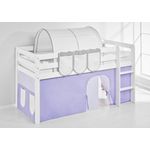 Lilokids Bettvorhang LILA BEIGE gestreifter Bettvorhang für Hochbett & Etagenbett, (1 St)