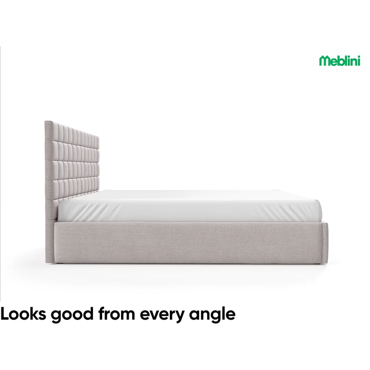 MEBLINI Polsterbett 180x200 mit Lattenrost ohne Matratze – BALEARO – Grün Samt – Doppelbett mit Bettkasten - Stauraumbett - Kopfteil Bett mit Stauraum – Bild 5