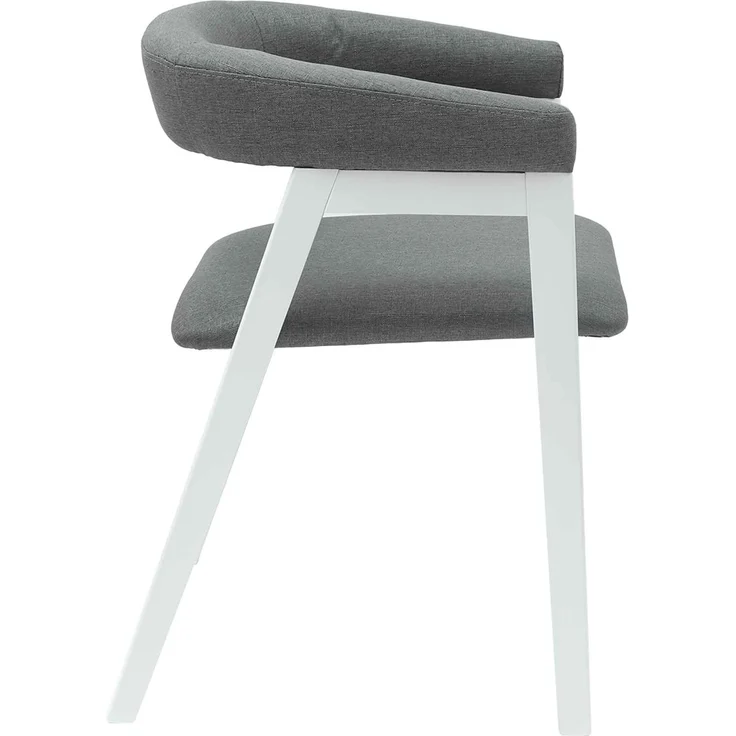 vidaXL Esszimmerstühle 2 pcs Weiß 54 x 57 x 73 cm Massives Gummiholz 42020424 – Bild 5