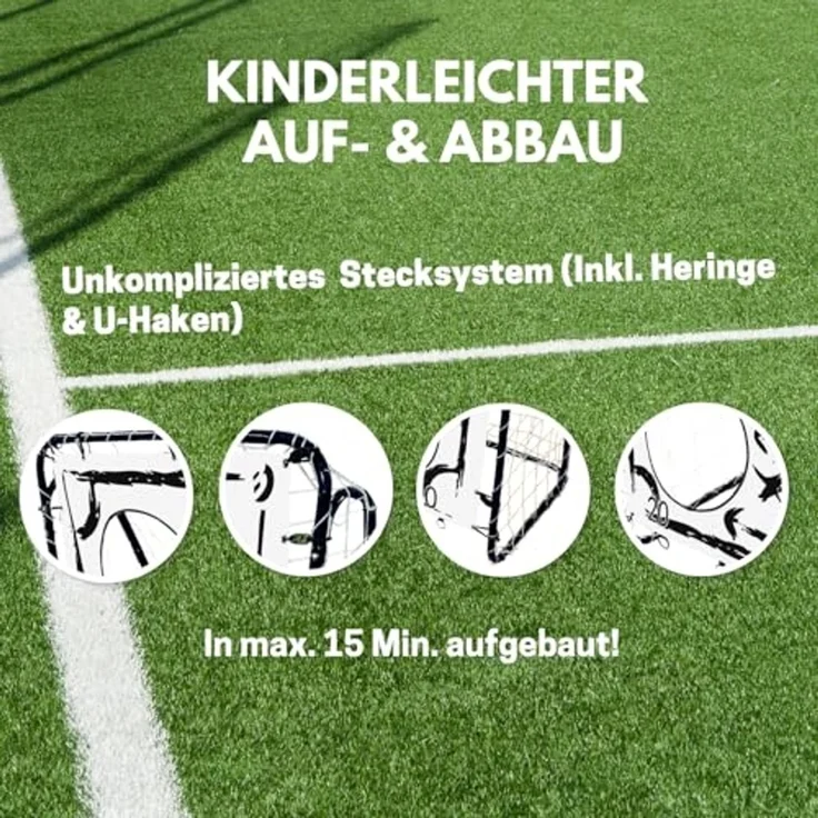 Best Sporting Fußballtor Fußballtor TAKTIK (Set, 4 St, inklusive Torwand, Ball und Ballpumpe) – Bild 6