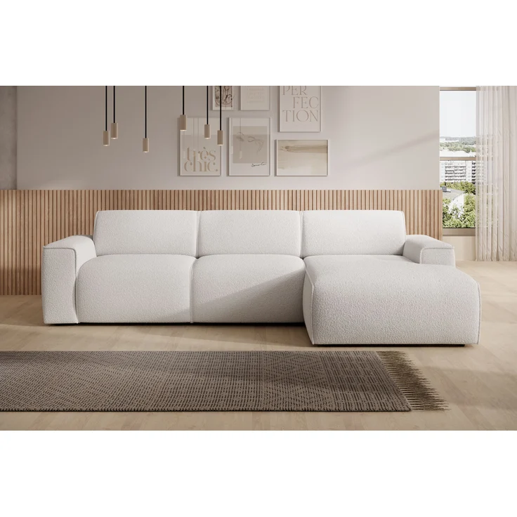 AX LIVING Couch Sofa L Form Didim mini Weiß 310 cm breit, stilvoll R – Bild 2