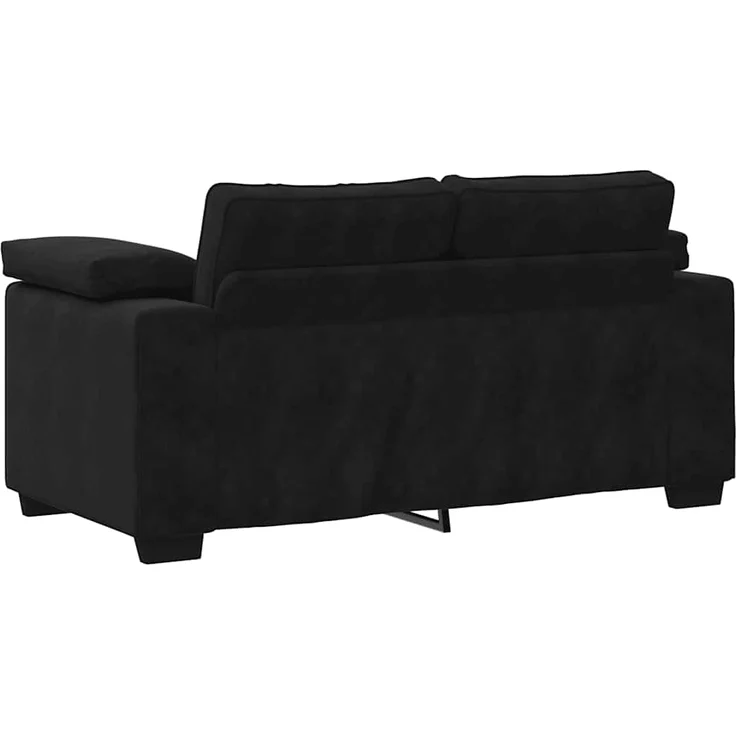 vidaXL Zweisitzer-Sofa Schwarz 160x77x82 cm Samt 4105262 – Bild 5