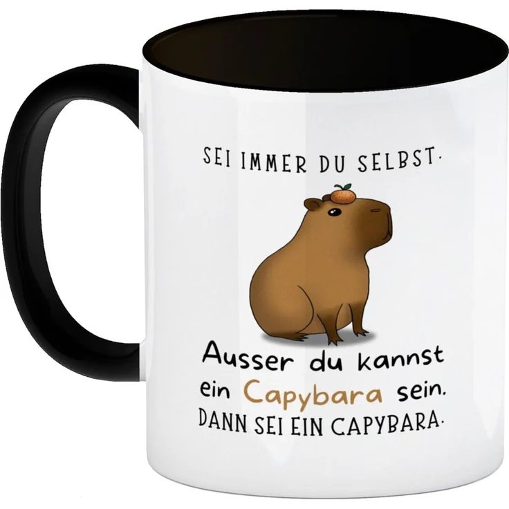 speecheese Tasse Sei immer du selbst ausser kannst ein Capybara sein Kaffeebecher in – Bild 2