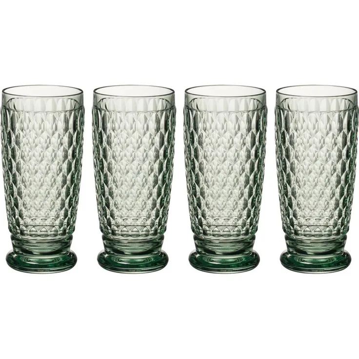 Villeroy & Boch Vorteilset 4 Stück Boston coloured Longdrink green Kristallglas grün 1173090112