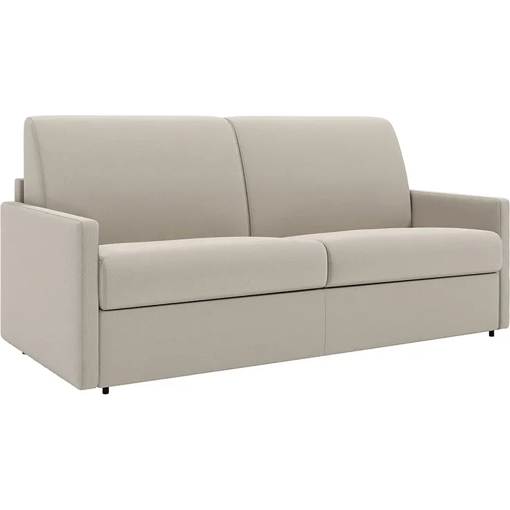 Schlafsofa 3-Sitzer CALIFE - Stoff - Beige - Liegefläche: 140 cm - Matratzenhöhe: 18 cm