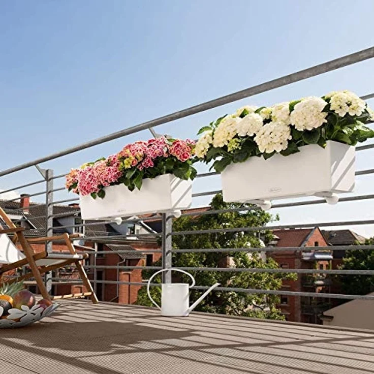 Lechuza® Balkonkasten Balconera Color 80 lichtgrau Wasserspeicher – Bild 7