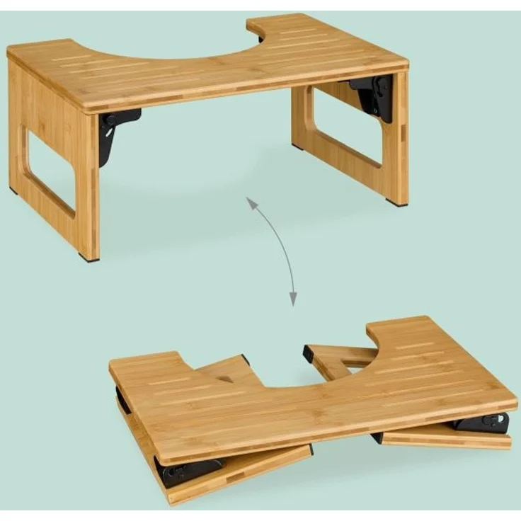 Klappbarer Toilettenhocker aus Bambus 10050294 – Bild 6