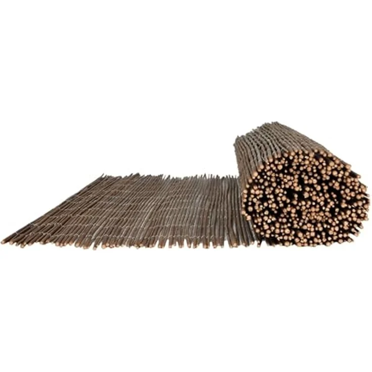 6 Stück Weidenmatte 150x50 cm Zaun Sichtschutz Holz für Garten Balkon Terrasse 6er Set – Bild 1