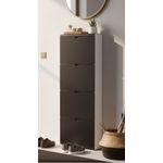 Schuhkipper >304987< ca. 16 Schuhe, schwarz / weiss - 52x141x16cm (BxHxT)