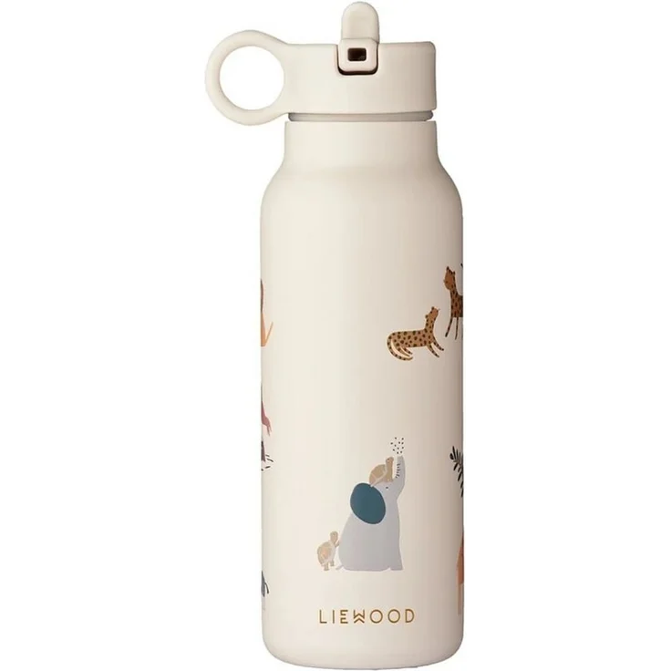 Liewood Isolierflasche Liewood Kinder Wasserflasche, Trinkflasche Falk 350 ml - Recycelter, Edelstahl, Isoliert, Auslaufsicher, Farbe: Alle zusammen / Sandfarben – Bild 1