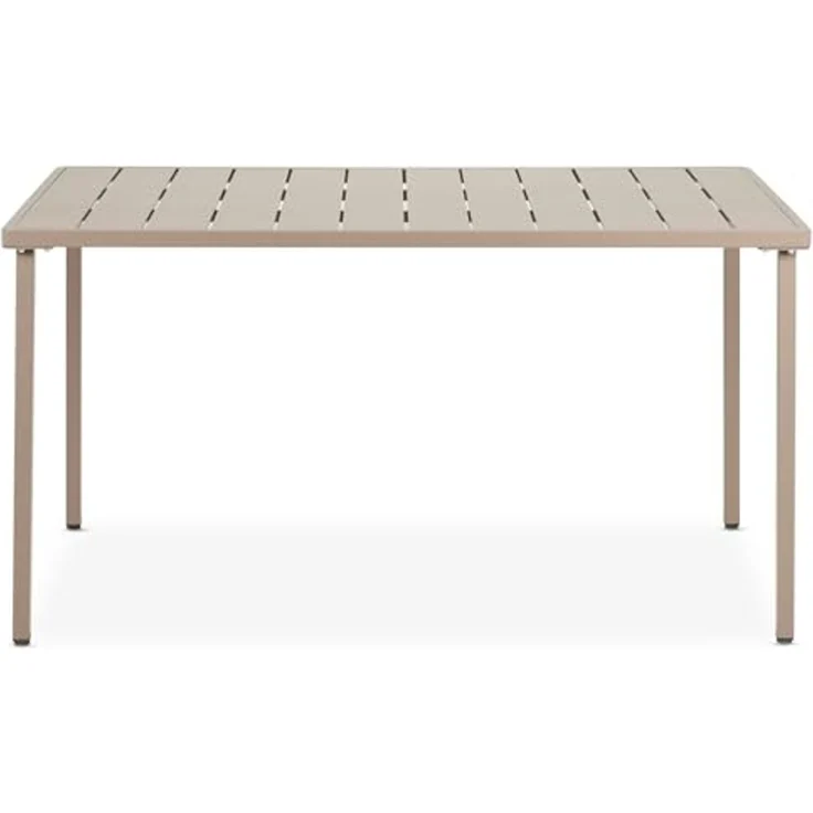 IDIMEX Garten-Essgruppe MARGHERITA, Gartenmöbelset für 4 Personen, wetterfester Materialmix Champagner – Bild 5