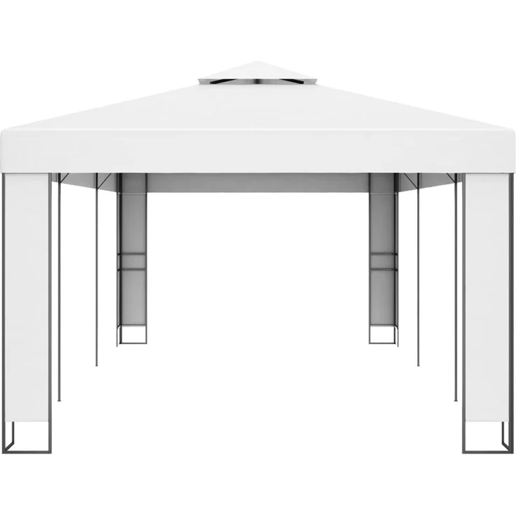 Gartenpavillon, Pavillon mit Doppeldach 3 x 6 m Weiß – Bild 3