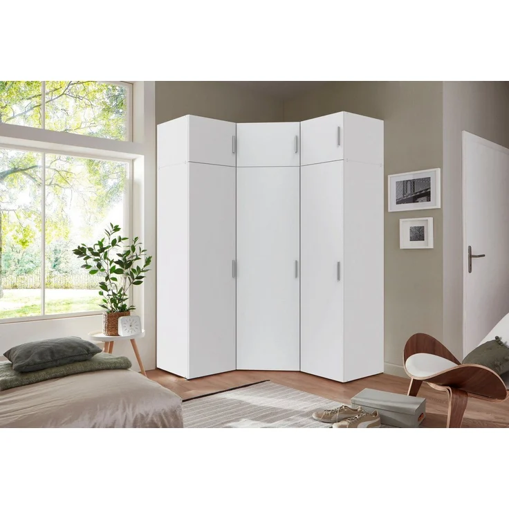 Wimex Schranksystem Münster (Spar-Set, 6tlg: Eckschrank+ 2 Schränke 50cm breit+ 3 Aufsatzmodule) Mehrzweckschrank – Bild 5