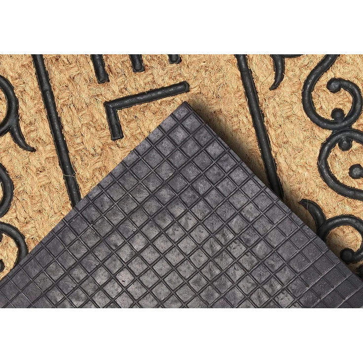 HANSE Home Fußmatte Mix Mats Gummi-Kokos Welcome Floral Border, Türmatte, rechteckig, Höhe: 15 mm, Kokos, Gummi, Schmutzfangmatte, Outdoor, Rutschfest, Innen, Kokosmatte – Bild 8