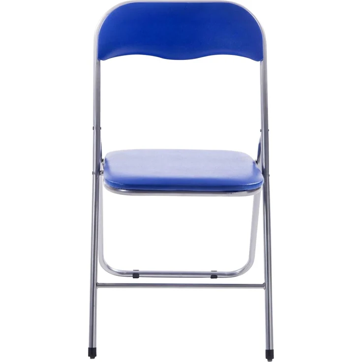 CLP 4er Set Klappstuhl Felix Klappbarer mit Kunstleder PVC Sitz Gepolstert - Farbe:blau/silber – Bild 3