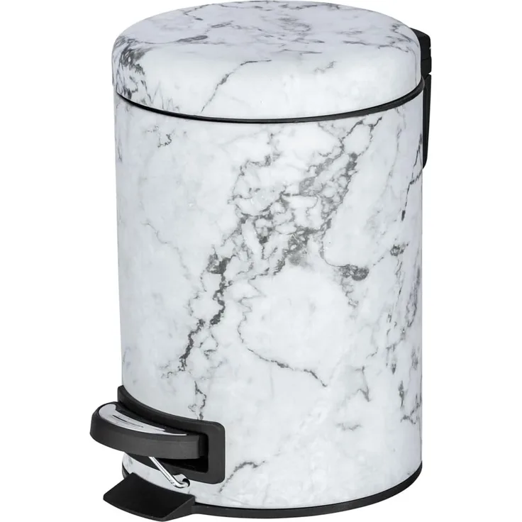 WENKO ONYX Kosmetikeimer 3 Liter, Marmor