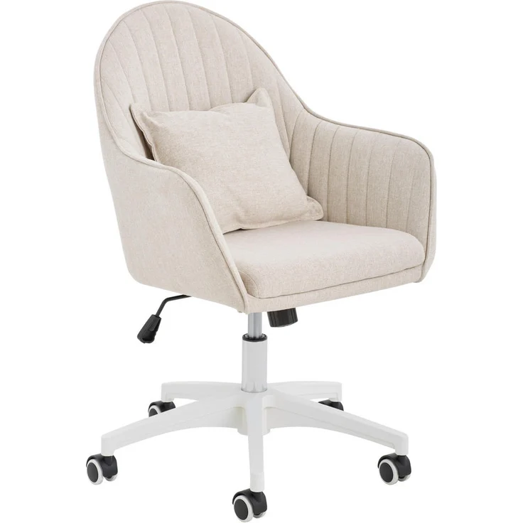 Livetastic Drehstuhl, Beige, höhenverstellbar, 360° drehbar, Schaumstoffpolsterung, geeignet für Arbeitszimmer