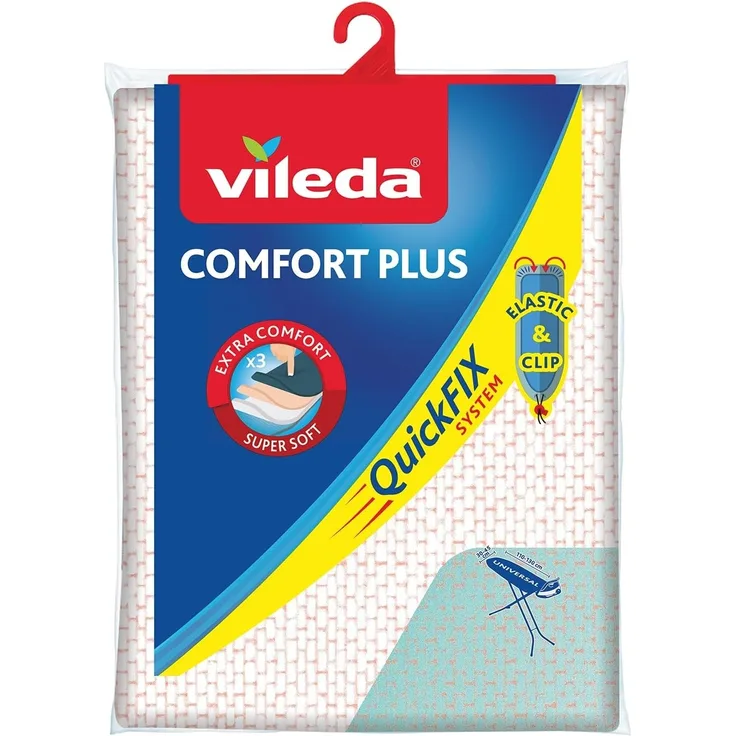 VILEDA Bügeltischbezug Viva ExpComfort Plus 120-130x38-45cm türkis / pink sortiert