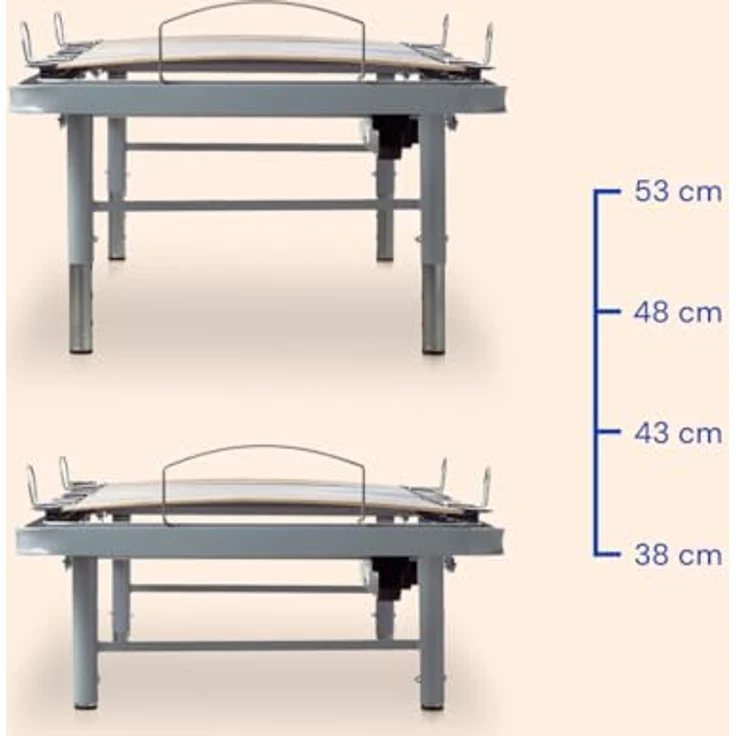 Geriafy - Elektrisch verstellbares Bett mit höhenverstellbaren Beinen und viskoelastischer Professional V3 Matratze 80x200 cm | Wasserdichter Bezug | Komfort Bett – Bild 7