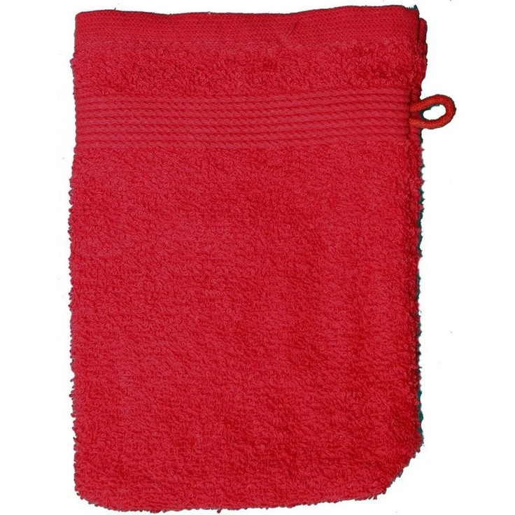 KH-Haushaltshandel Waschhandschuh 10er Pg. Waschhandschuh Frottier, ca. 16x21cm, 100% Baumwolle (Spar-Set, 10-tlg, 10 Stück Waschhandschuhe in 5 Farben), Uni, einfarbig, Borde, Walk Frottee, Waschlappen (5x2 Stück je Fb) – Bild 3