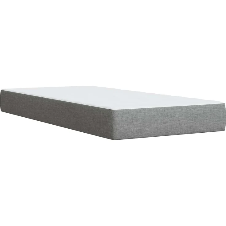 vidaXL Ottoman-Bett mit Matratze und LED Hellgrau 180 x 200 cm Stoff 3458416 – Bild 7