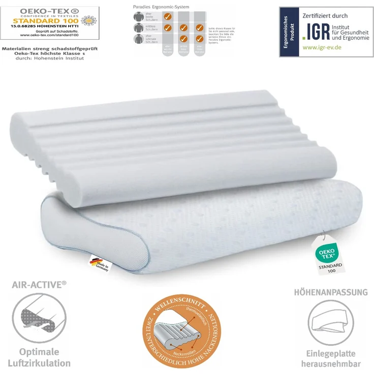 Paradies 'ReVita Ergonomic' Nackenstützkissen, 40x80 cm – Bild 2