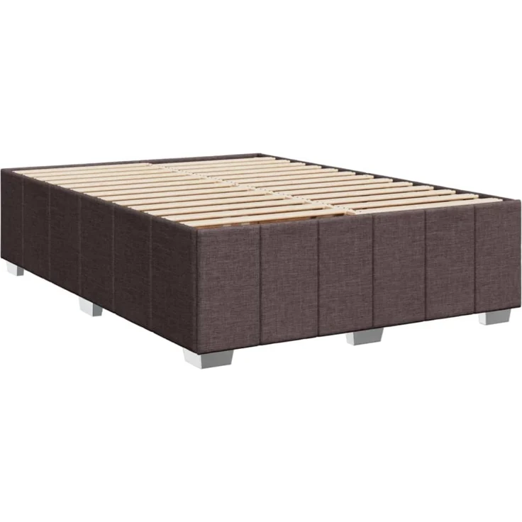 vidaXL Boxspringbett mit Matratze Dunkelbraun 140x200 cm Stoff 3285480 – Bild 5