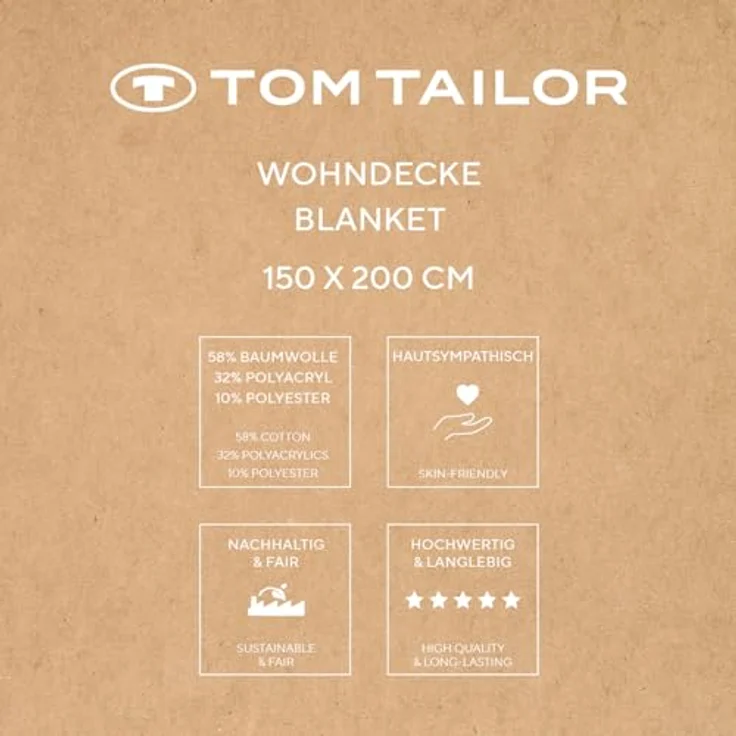 Tom Tailor Wohndecke, Hellgrün, Uni Design, 150x200 cm aus Textil – Bild 4