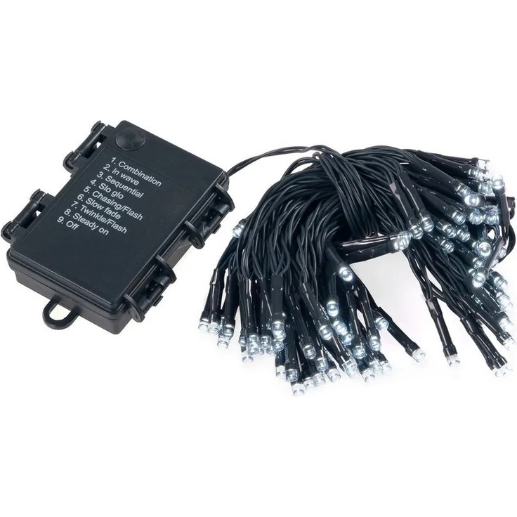 kamelshopping LED-Lichterkette LED Lichterkette für außen und innen mit Batterie, verschiedene Längen, 24-96 LED, 8 Leuchtmodi, Timer, batteriebetrieben – Bild 5